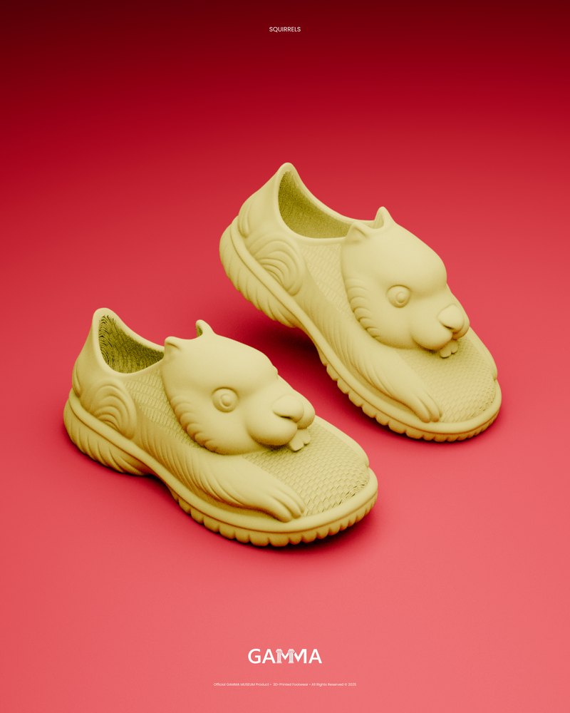Squirrels in yellow, pair